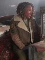 Jurassic World 3 Kayla Watts Aviator Sherpa Collar Jacket