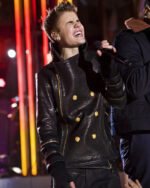 Justin Bieber Christmas Concert Black Leather Jacket