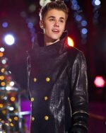 Justin Bieber Christmas Concert Black Leather Jacket