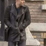 Justin Hartley This is us Black Leather Coat