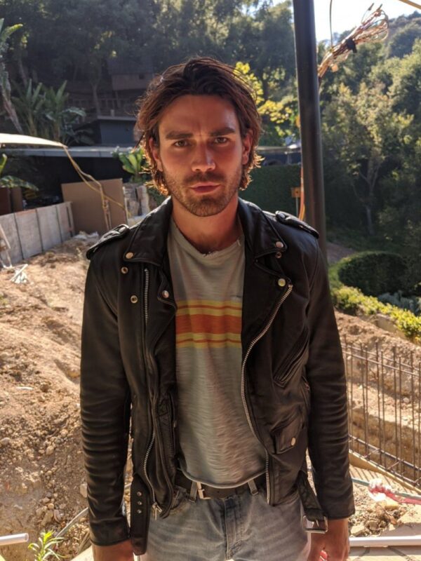 K.J. Apa Songbird Black Biker Leather Jacket