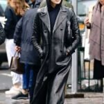 Kaia Jordan Gerber The Matrix Leather Coat