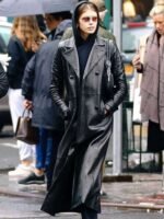 Kaia Jordan Gerber The Matrix Leather Coat