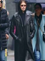 Kaia Jordan Gerber The Matrix Leather Coat