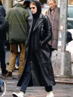 Kaia Jordan Gerber The Matrix Leather Coat