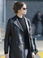 Kaia Jordan Gerber The Matrix Leather Coat