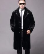 Kairo Genuine Mink Fur Black Coat