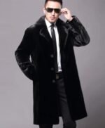 Kairo Genuine Mink Fur Black Coat