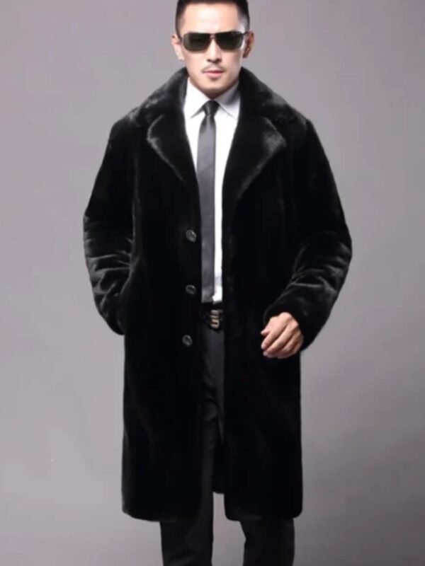 Kairo Genuine Mink Fur Black Coat
