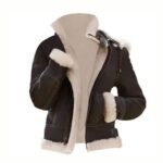 Karen-SF Bomber Aviator Brown Hooded Jacket