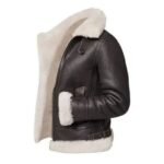 Karen-SF Bomber Aviator Brown Hooded Jacket