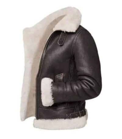 Karen-SF Bomber Aviator Brown Hooded Jacket