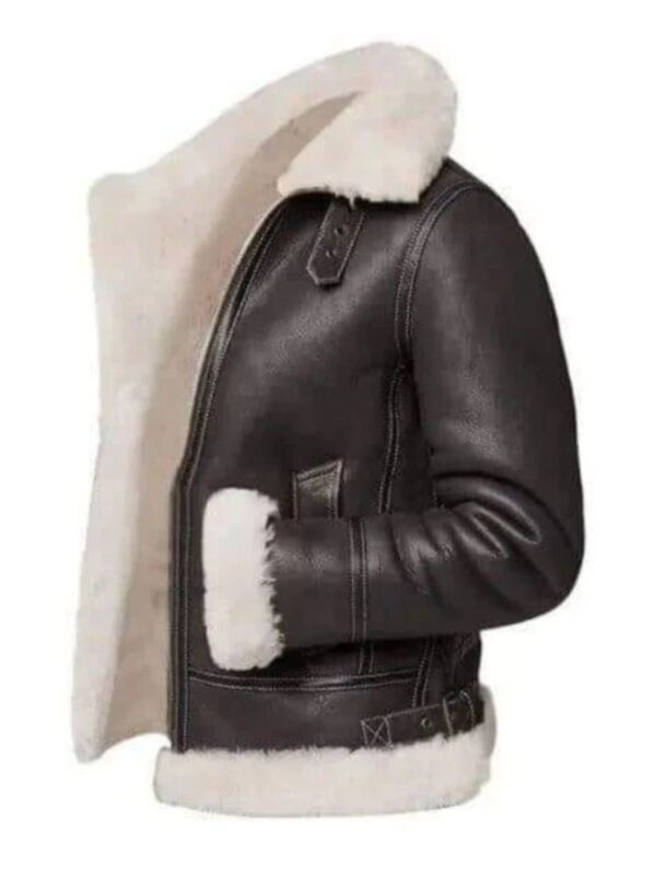 Karen-SF Bomber Aviator Brown Hooded Jacket