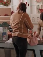 Katherine Barrell Everything Christmas 2023 Shearling Leather Jacket