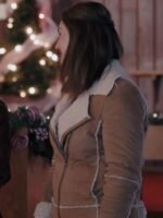 Katherine Barrell Everything Christmas 2023 Shearling Leather Jacket