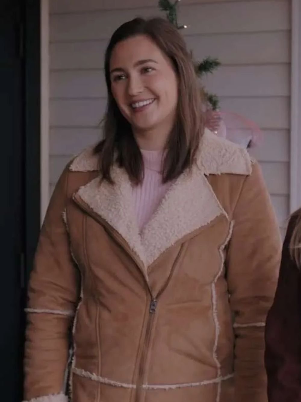 Katherine Barrell Everything Christmas 2023 Shearling Leather Jacket Katherine Barrell Everything Christmas 2023 Shearling Leather Jacket
