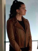 Katie Stevens The Bold Type Brown Leather Jacket