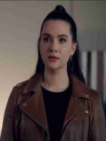 Katie Stevens The Bold Type Brown Leather Jacket