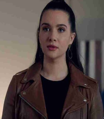 Katie Stevens The Bold Type Brown Leather Jacket