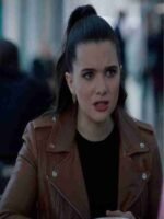 Katie Stevens The Bold Type Brown Leather Jacket