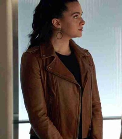Katie Stevens The Bold Type Brown Leather Jacket
