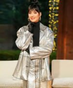 Katy Perry American Idol Silver Leather Coat