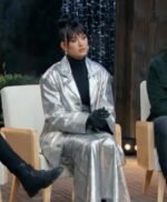 Katy Perry American Idol Silver Leather Coat