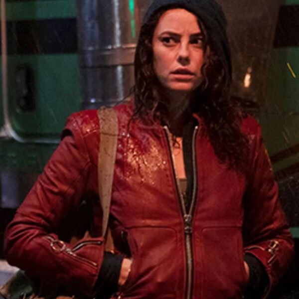Kaya Scodelario Resident Evil Welcome to Raccoon City Red Jacket