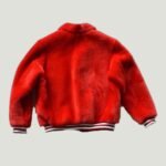 Kayla Red Fur Sheep Bomber Jacket
