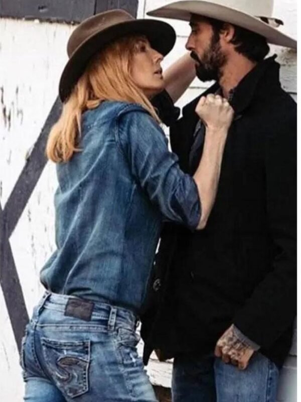 Kelly Reilly Yellowstone Beth Dutton Blue Denim Jacket