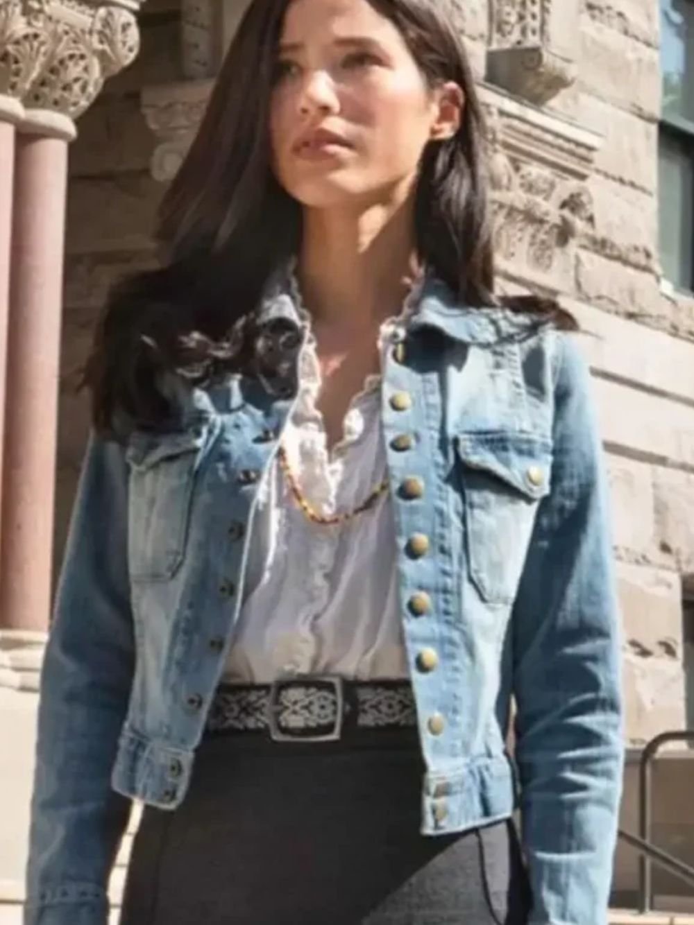 Kelsey Asbille Yellowstone Season 03 Monica Dutton Denim Jacket Kelsey Asbille Yellowstone Season 03 Monica Dutton Denim Jacket