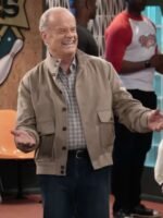 Kelsey Grammer Frasier TV Series Gray Bomber Jacket