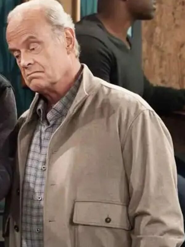 Kelsey Grammer Frasier TV Series Gray Bomber Jacket