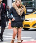 Kelsey Peters Younger Big Fur Collar Black Jacket
