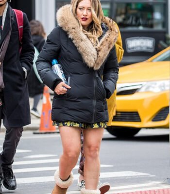Kelsey Peters Younger Big Fur Collar Black Jacket
