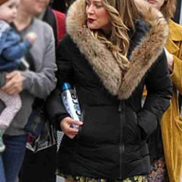 Kelsey Peters Younger Big Fur Collar Black Jacket