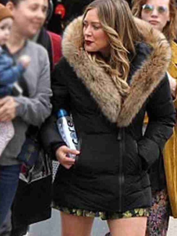 Kelsey Peters Younger Big Fur Collar Black Jacket