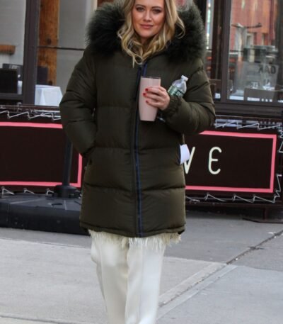 Kelsey Peters Younger Fur Collar Green Parachute Jacket