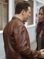 Kevin Alejandro Lucifer Brown Leather Jacket