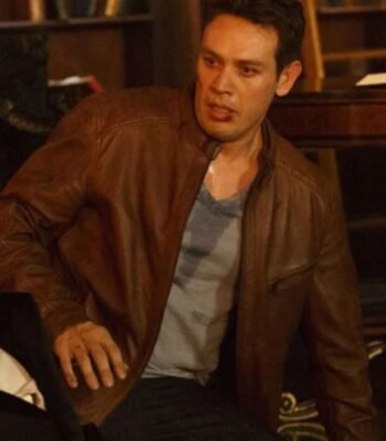 Kevin Alejandro Lucifer Brown Leather Jacket