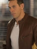 Kevin Alejandro Lucifer Brown Leather Jacket