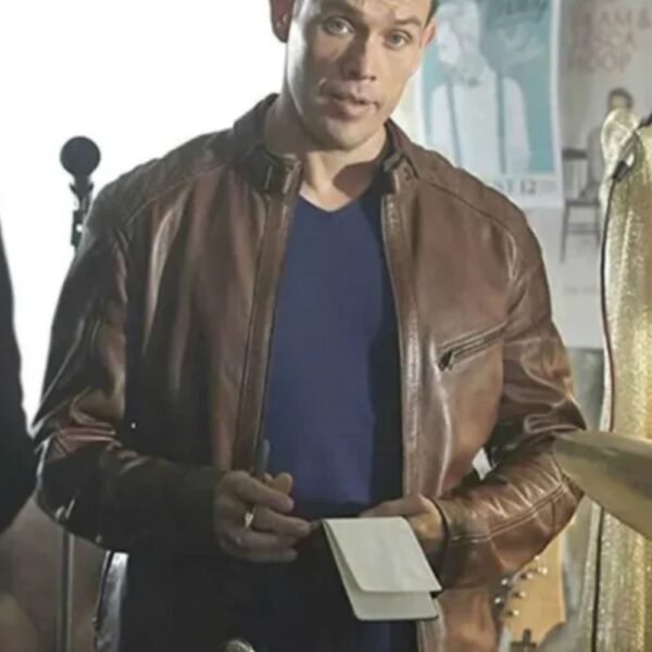 Kevin Alejandro Lucifer Brown Leather Jacket