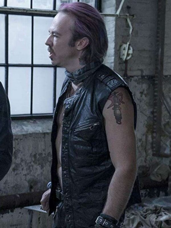 Kick Gurry Sense8 Puck Black Leather Vest