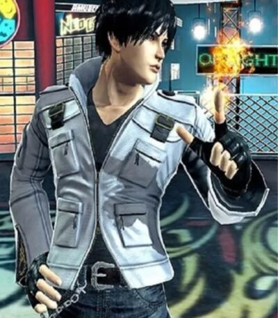 King Of Fighters World Kyo Kusanagi White Leather Jacket