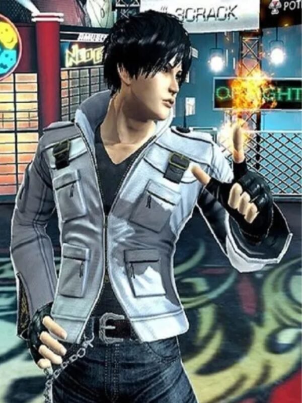 King Of Fighters World Kyo Kusanagi White Leather Jacket