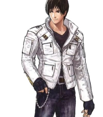 King Of Fighters World Kyo Kusanagi White Leather Jacket