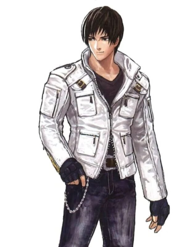 King Of Fighters World Kyo Kusanagi White Leather Jacket