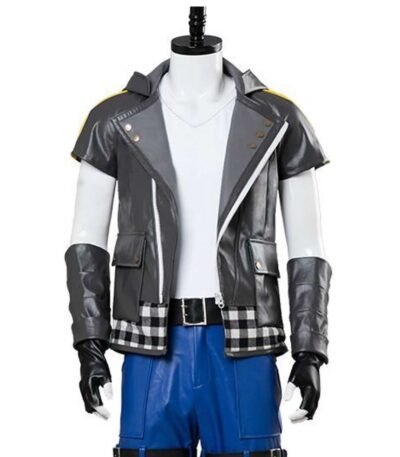 Kingdom Hearts 3 Riku Leather Half Sleeves Jacket