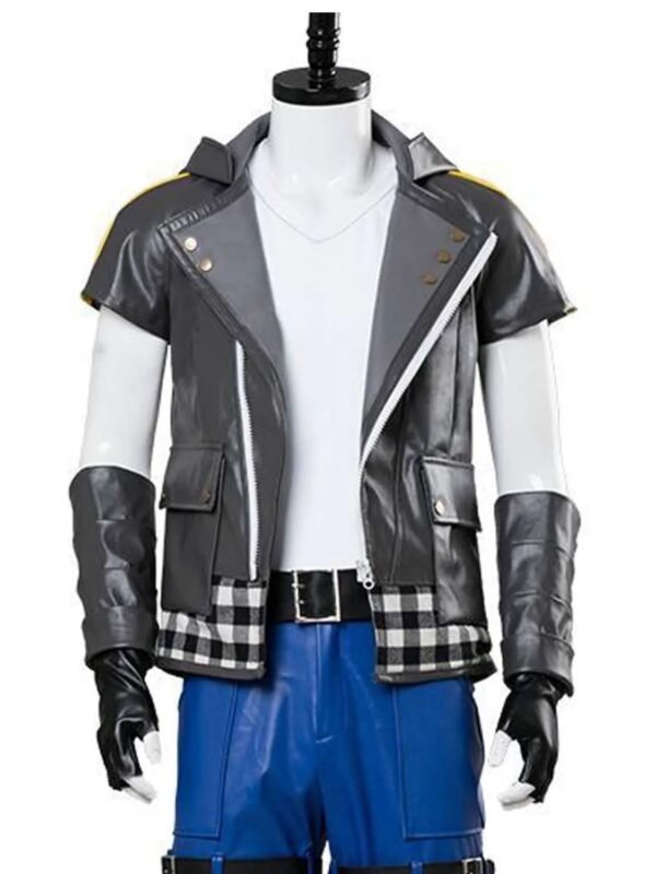 Kingdom Hearts 3 Riku Leather Half Sleeves Jacket