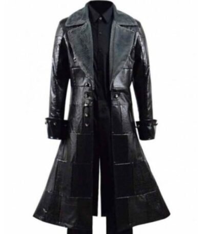 Kingdom Hearts III Sora Black Long Leather Coat